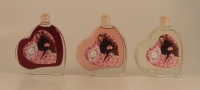 Fläschchen in Herzform 0,1 Liter mit Rosewein