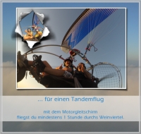 Motorschirm Tandemgutschein Sonnenaufgangsflug 2 Stunden