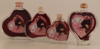 Fläschchen in Herzform 0,10 Liter mit Schnaps