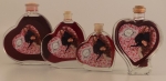 Fläschchen in Herzform 0,05 Liter mit Rotwein oder Rotweinlikör