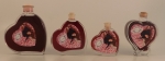 Fläschchen in Herzform 0,1 Liter mit Rotwein oder Rotweinlikör