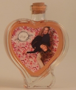 Fläschchen in Herzform 0,1 Liter mit Rosewein