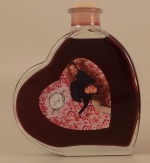 Fläschchen in Herzform 0,2 Liter mit Rotwein oder Rotweinlikör