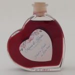 Fläschchen in Herzform 0,2 Liter mit Rotwein oder Rotweinlikör