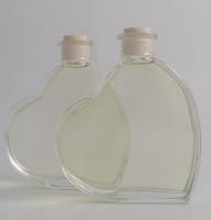 Fläschchen in Herzform 0,2 Liter mit Weisswein