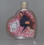 Fläschchen in Herzform 0,05 Liter mit Rose'wein