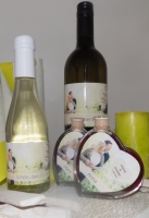 Fläschchen in Herzform 0,05 Liter mit Rose'wein