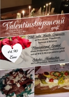 Valentinstags Menü groß 3 Gänge für 2 Personen